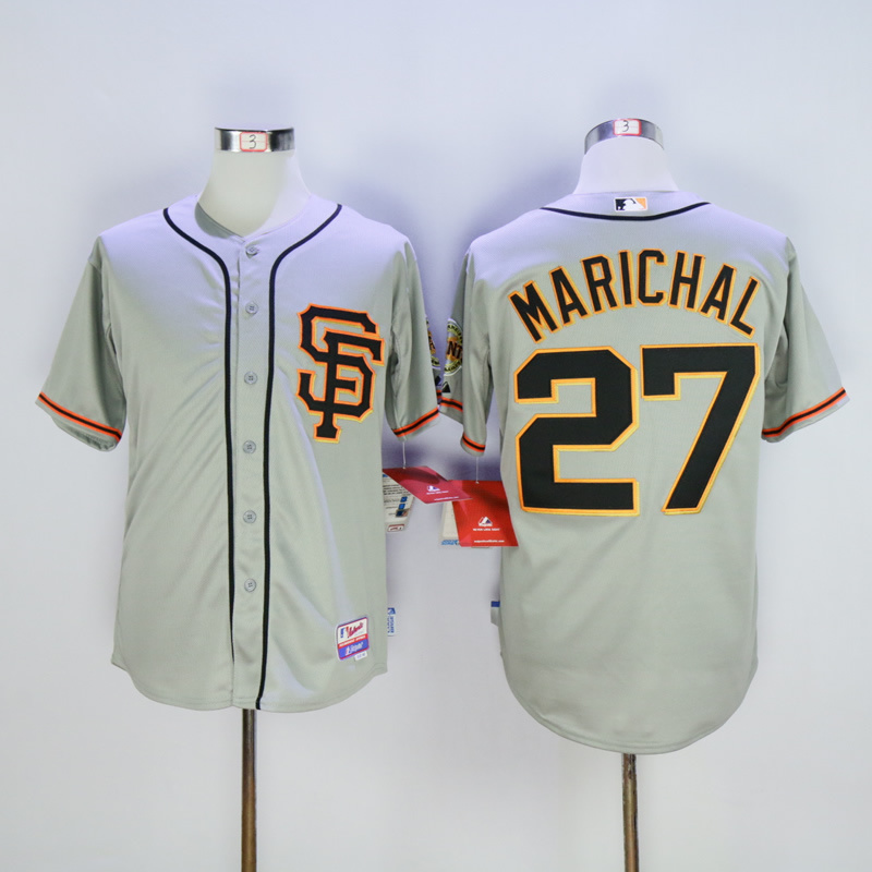 Men San Francisco Giants 27 Marichal Grey MLB Jerseys